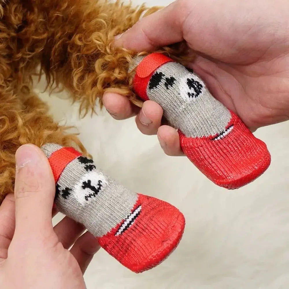 Wasserdichte Hundesocken mit Gummisohle